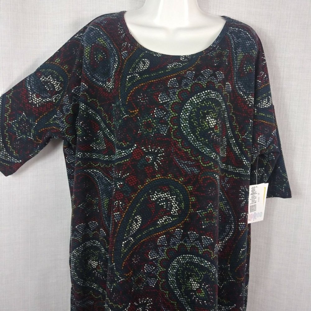 Lularoe Irma Paisley Tunic Top Size Medium - Picture 2 of 7